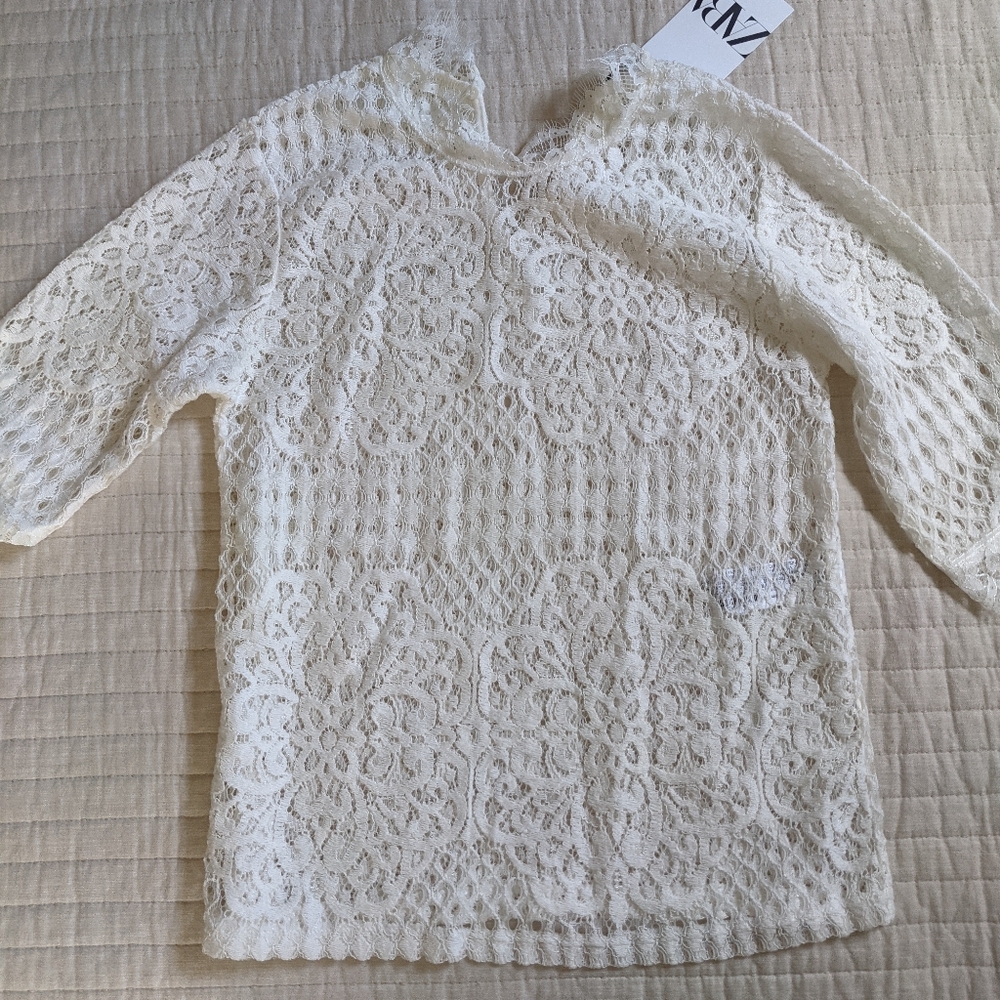 Zara lace overlay top